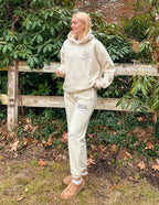 Elevated Faith Cream Sweatpants for Women featuring Christian Apparel for Comfort and Style