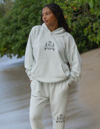 Elevated Faith comfy sweatpants in light gray, perfect for casual wear and Christian Apparel enthusiasts
