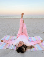Elevated Faith Pink Sweatpants for Women, Perfect Casual Christian Apparel for Relaxing Beach Days