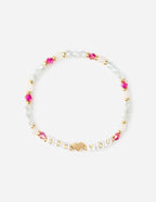 Elevated Faith Christian Jewelry Bracelet with colorful letter beads spelling 'God You' and heart charm