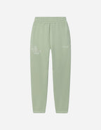 Elevated Faith sweatpants in light green with inspirational text, ideal for stylish Christian apparel