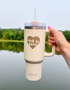 Elevated Faith Tumbler with 'God is Love' Design, Perfect Christian Gifts for Everyday Use