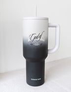 Elevated Faith Tumbler with God of graphic, perfect for Christian gifts and daily hydration