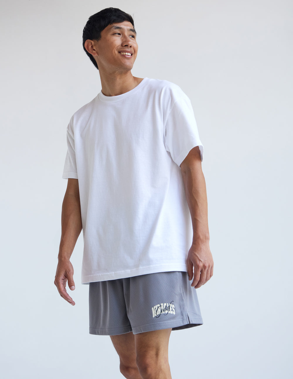Elevated Faith Men's Christian Shorts in Gray with Comfortable Fit and Versatile Style