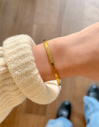 Elevated Faith Cuff Bracelet in Gold for Stylish Christian Jewelry Bracelet Wearers