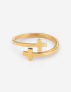 Gold Cross Ring by Elevated Faith, Stylish Christian Jewelry with a Minimalist Design