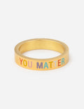 Elevated Faith Gold Ring with 'You Matter' Inscription, Perfect for Christian Jewelry Enthusiasts
