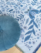 Elevated Faith Floral Blanket in Blue, ideal for cozy nights, perfect for Christian gifts