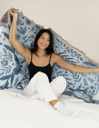 Elevated Faith Blue Floral Blanket for Cozy Comfort, Perfect as Christian Gifts