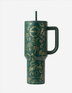 Elevated Faith Green Tumbler with Christian Gifts Design Featuring Faith and Inspirational Words