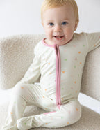 Heart Bamboo Convertible Footed Onesie