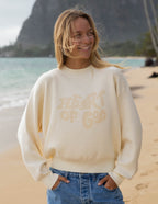 Elevated Faith Heart of God Christian Crewneck Sweatshirt in Creamy Color for Casual Wear