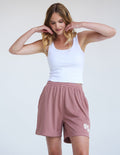 Elevated Faith Christian Shorts in Pink with Comfortable Fit and Breathable Fabric