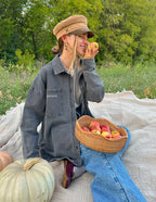 Elevated Faith Christian Jacket in Dark Gray, perfect for casual fall outings and outdoor activities