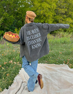 Elevated Faith Christian Jacket with 'Heaven is Closer Than You Know' Text on the Back