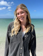 Elevated Faith Christian Jacket in dark grey, perfect for beach outings and casual wear