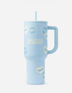 Elevated Faith blue tumbler with 'Heaven is Home' design, ideal for Christian gifts