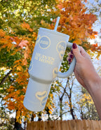 Elevated Faith Tumbler with Heaven is Home design, perfect for Christian gifts