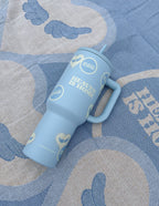 Elevated Faith Blue Tumbler with Heaven is Home Design for Christian Gifts