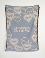 Elevated Faith Christian Gifts Blanket featuring the phrase Heaven is Home with heart designs