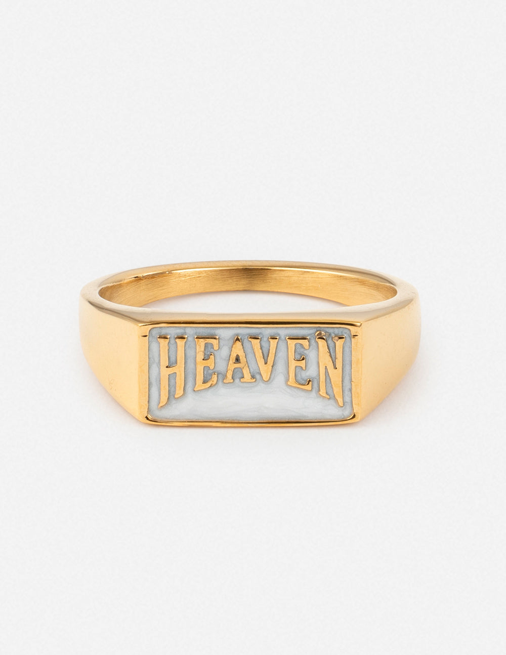 Elevated Faith Gold Heaven Ring in Christian Jewelry with a Bold Design