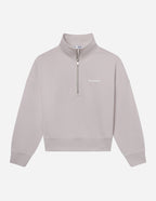 Elevated Faith Christian Jacket in light gray with a quarter zip and relaxed fit for comfort