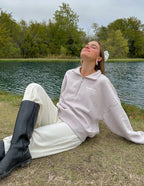 Elevated Faith Christian Jacket in soft gray with a zip-up design for casual outdoor wear