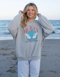Elevated Faith Christian Crewneck Sweatshirt in gray with 'Heaven' graphic design for casual wear