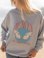 Elevated Faith Christian Crewneck Sweatshirt with Heaven graphic and cloud design