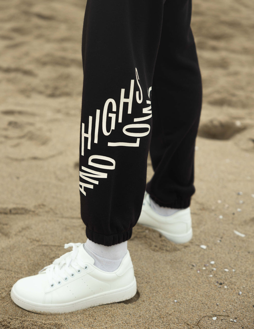 Elevated Faith Black Sweatpants featuring printed design, perfect for Christian Apparel enthusiasts