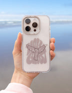 Elevated Faith Christian iPhone Case featuring a dove design against a light background
