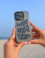 Elevated Faith Christian iPhone Case featuring the uplifting message hope and a future