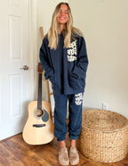 Elevated Faith Christian Apparel Sweatpants in Navy with Hope and Future Graphic Design