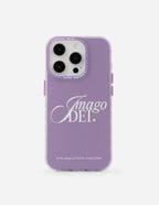 Elevated Faith Christian iPhone Case in purple with 'Imago Dei' print for stylish protection