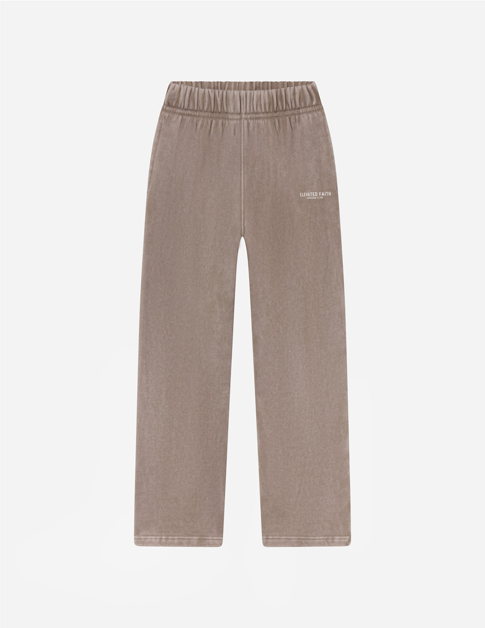 Elevated Faith Sweatpants in taupe, perfect for comfortable Christian Apparel style