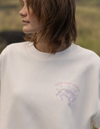Elevated Faith Christian Crewneck Sweatshirt in cream with unique graphic design for casual comfort