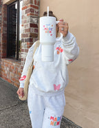 Elevated Faith Tumbler with colorful butterflies, perfect for Christian Gifts and everyday hydration