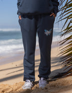 Elevated Faith Sweatpants featuring a butterfly design, ideal for comfortable Christian Apparel