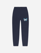 Navy Elevated Faith Sweatpants featuring butterfly design, perfect for Christian Apparel enthusiasts