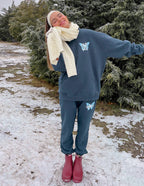 Cozy Elevated Faith Sweatpant in Dark Blue, ideal for stylish Christian Apparel outfits