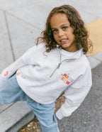 Soft Grey Kids Jacket from Elevated Faith, part of Christian Kids Apparel with colorful graphics