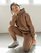 Elevated Faith Brown Sweatpants with Motivational Christian Apparel Design for Comfortable Wear