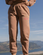 Elevated Faith Brown Sweatpants with Comfortable Fit for Casual Wear in Christian Apparel