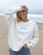 Elevated Faith Christian Crewneck Sweatshirt in White with 'No fear in love' Design
