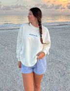 Elevated Faith Christian Crewneck Sweatshirt in cream with No Fear in Love text, perfect for casual wear