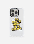 Elevated Faith Christian iPhone Case with 'On Earth As It Is In Heaven' Design and Cloud Graphics