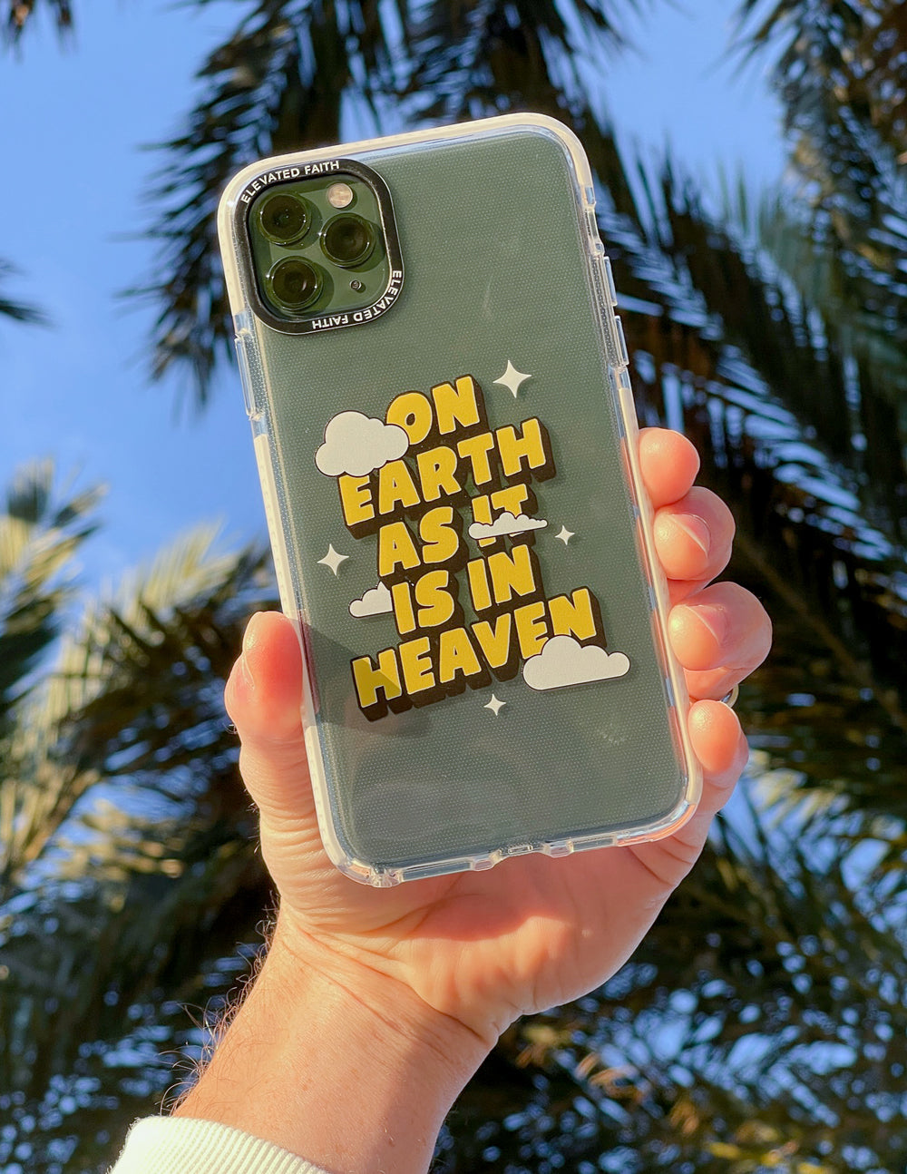 Elevated Faith Christian iPhone Case with 'On Earth As It Is In Heaven' Design