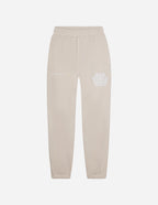 Elevated Faith Sweatpants in Beige featuring Christian Apparel graphic design on the leg