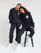 Elevated Faith black sweatpants featuring Christian Apparel design with comfortable fit for casual wear