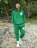 Green Elevated Faith Sweatpants with Christian Apparel design, perfect for casual wear and comfort